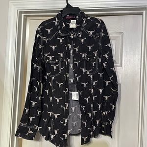 Rock & Roll Cowgirl button up shirt NWT